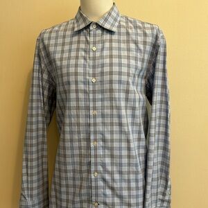 Tommy Hilfiger Regular Fit Blue Check Oxford Shirt XL Long Sleeve